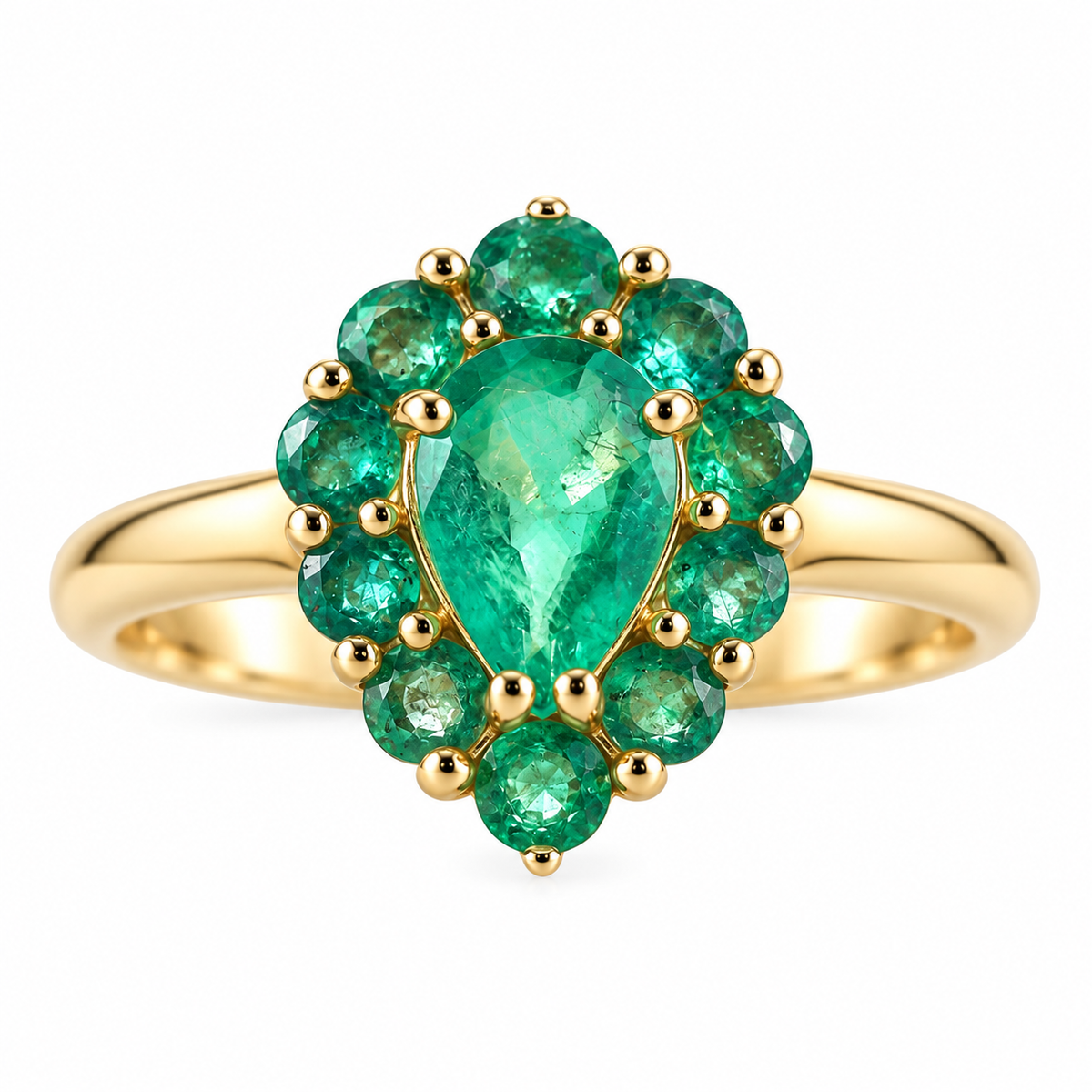 14k Yellow Gold Emerald Ring