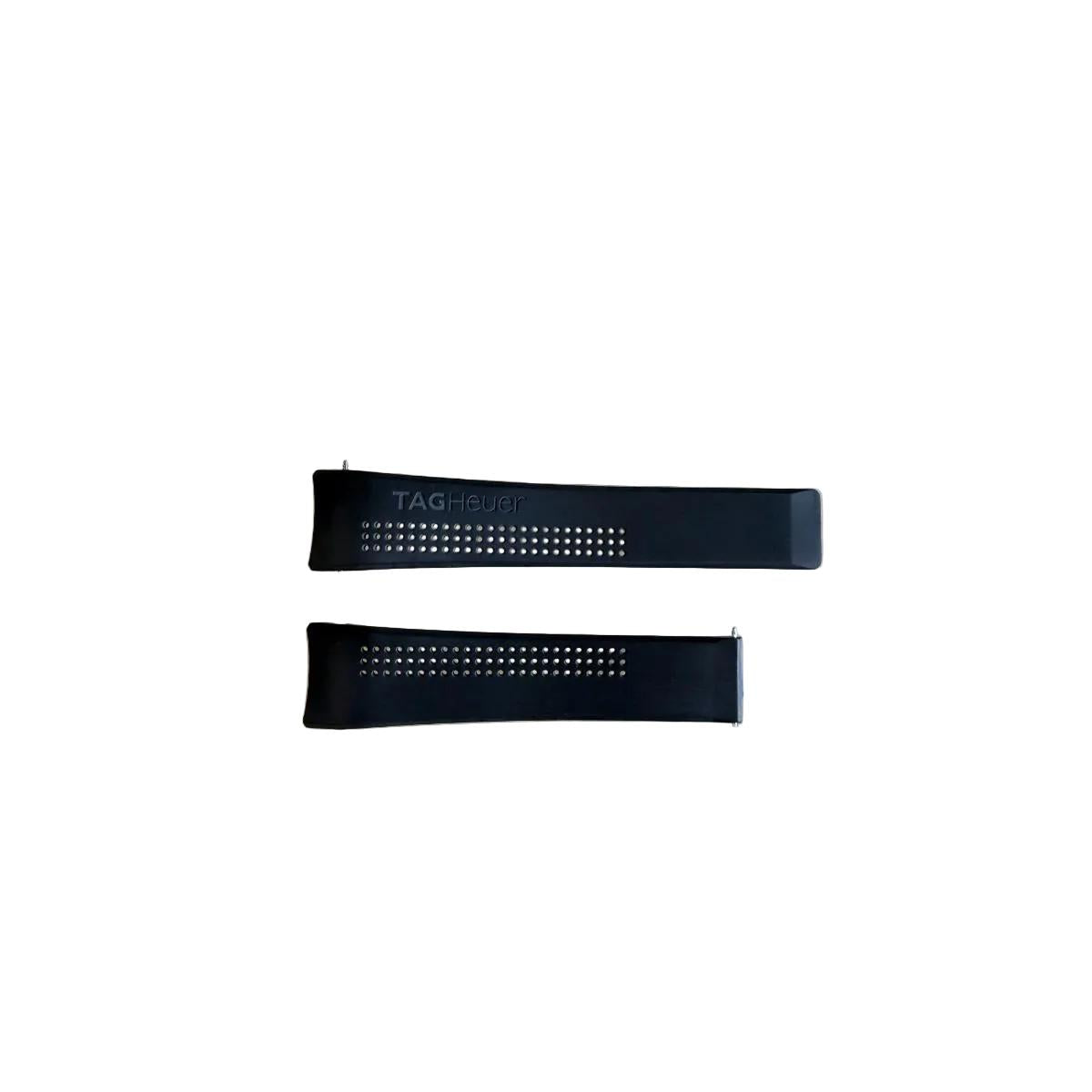 Authentic TAG Heuer Black Rubber Watch Strap Band 22mm