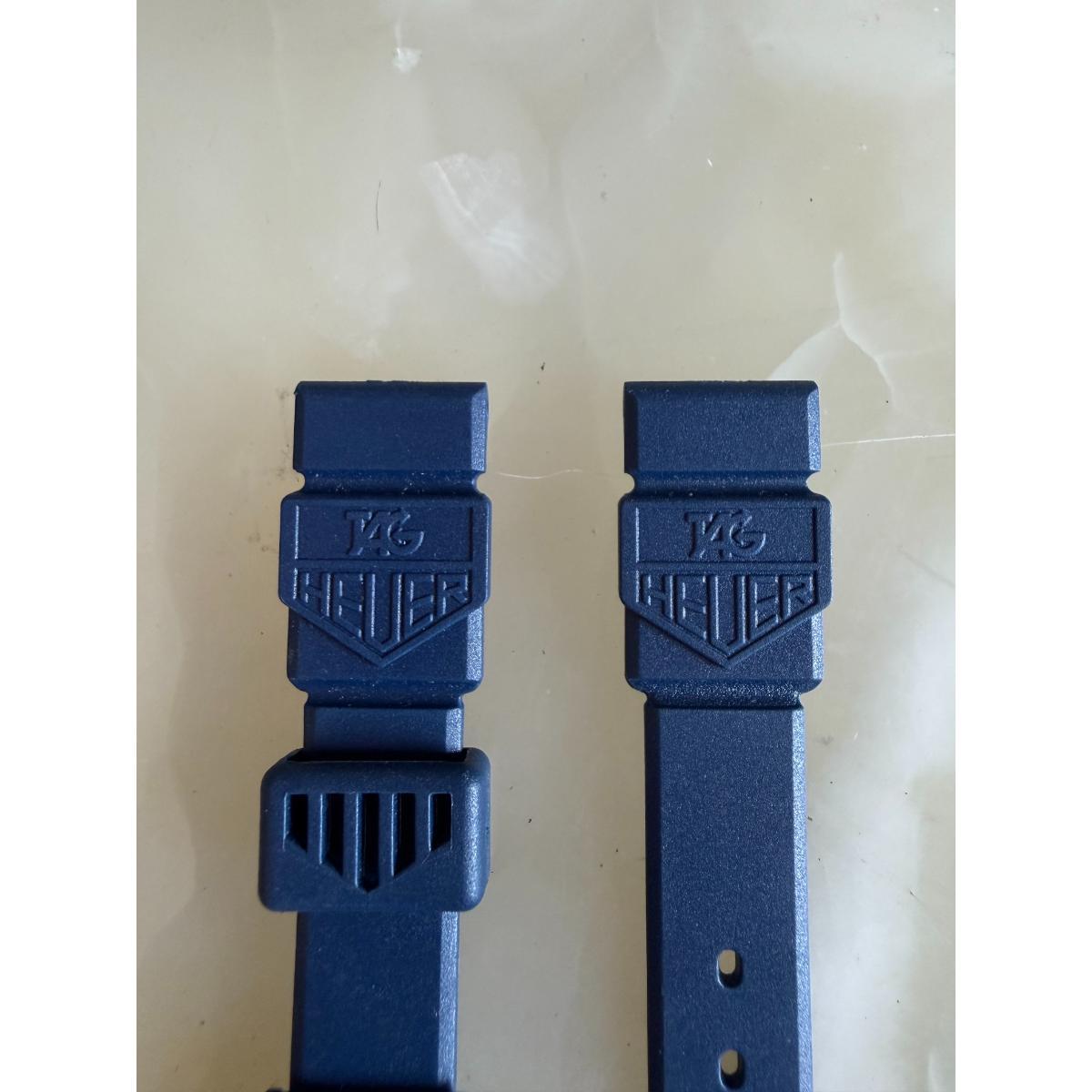Authentic TAG Heuer Blue Plastic/Resin Watch Strap Band 15mm with Buckle BS0479