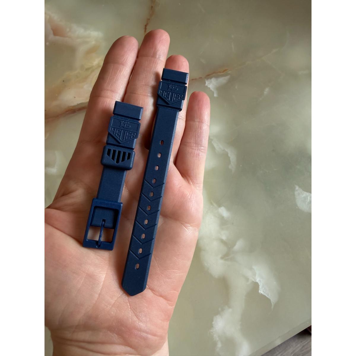 Authentic TAG Heuer Blue Plastic/Resin Watch Strap Band 15mm with Buckle BS0479