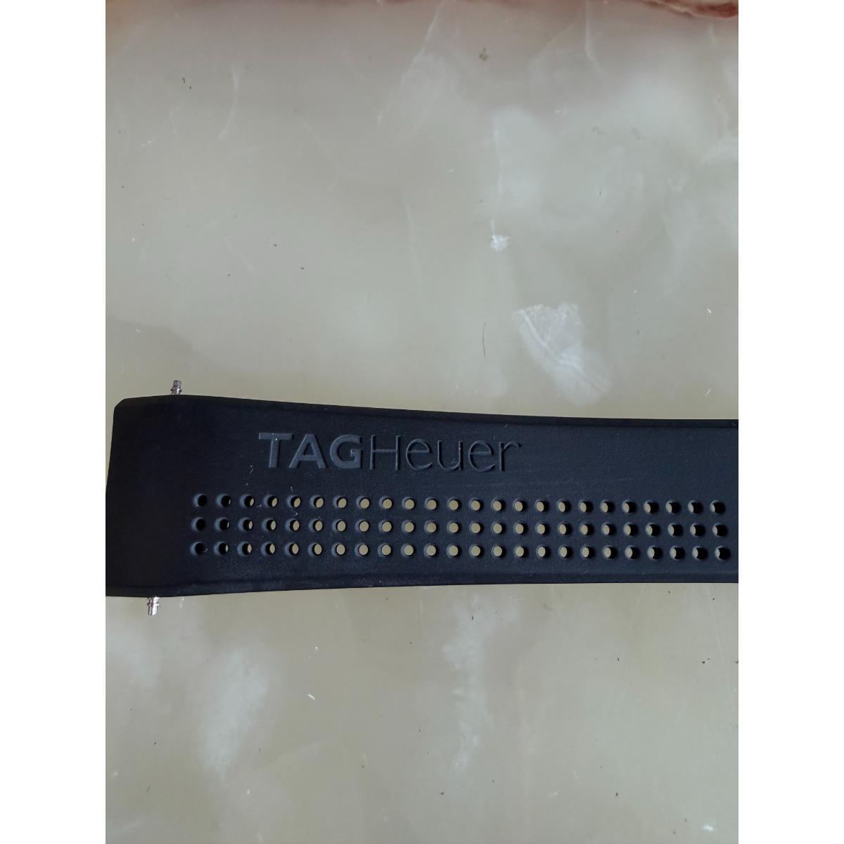 Authentic TAG Heuer Black Rubber Watch Strap Band 22mm