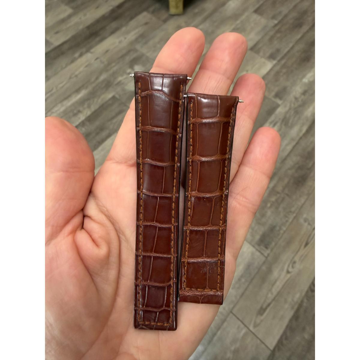 Authentic TAG Heuer Monaco Brown Leather Watch Strap Band 22mm FC6178