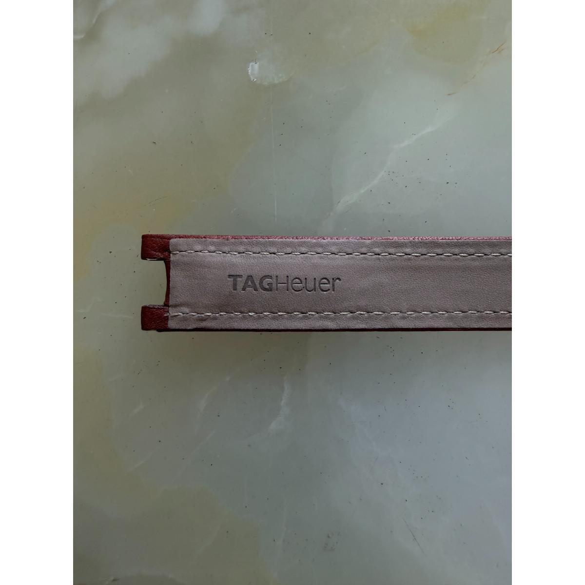 Authentic TAG Heuer S/EL Series Brown Leather 17mm Watch Strap Band FC6146