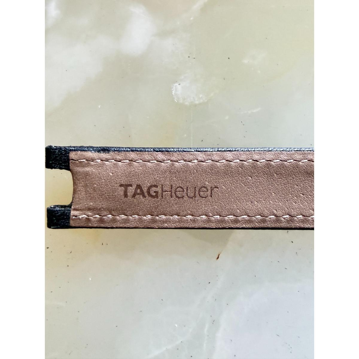 Authentic TAG Heuer Sports Elegance Black Leather 18mm Watch Strap FC6145