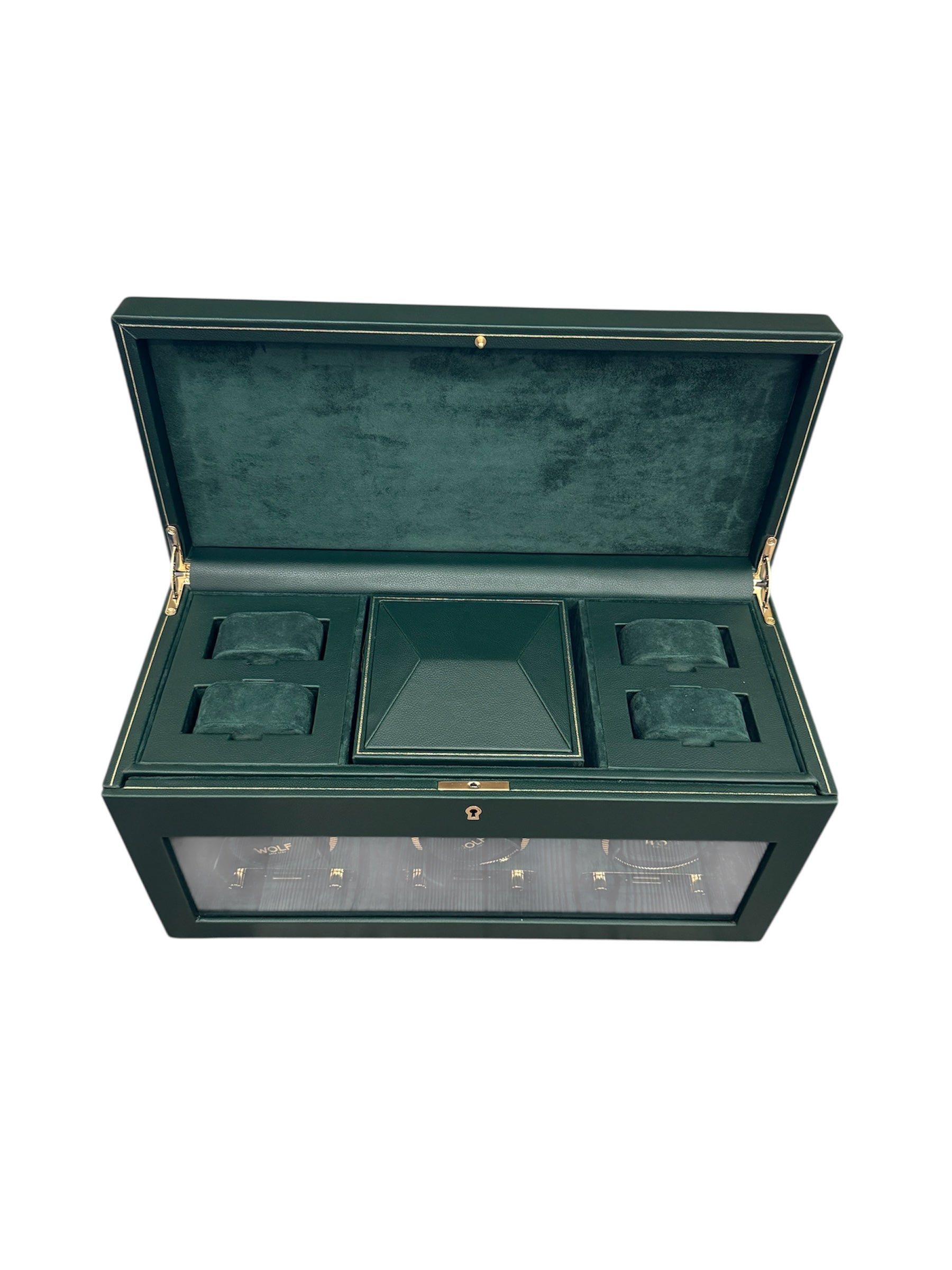 Wolf British Racing Green Triple Watch Winder