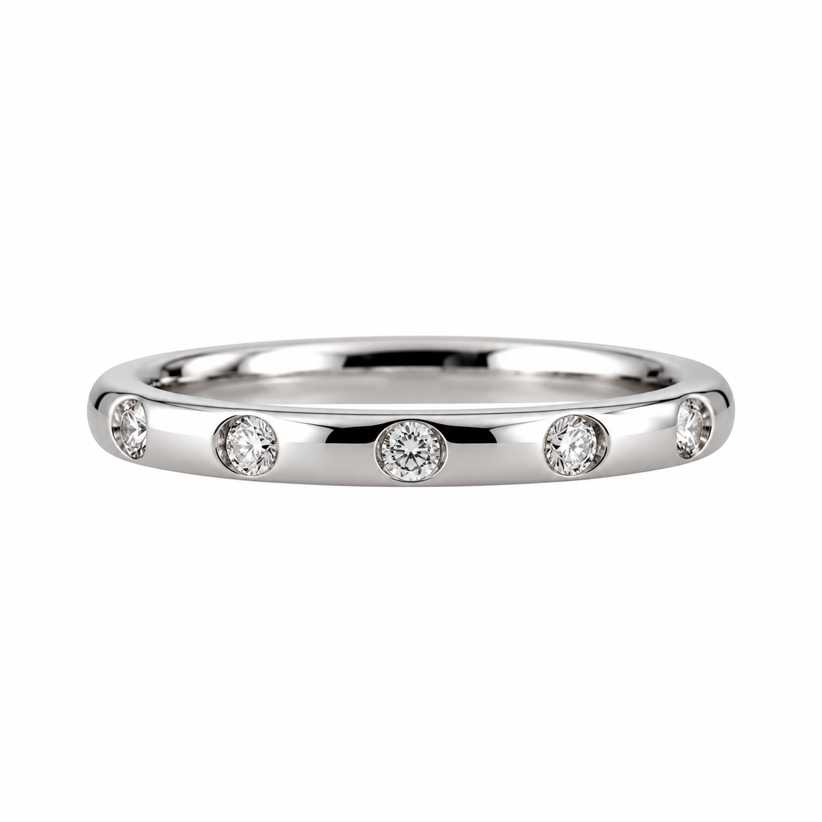 Pomellato Lucciole 18k White Gold Diamond Band Ring