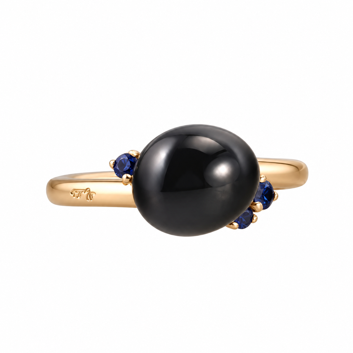 Pomellato Capri 18k Gold Ceramic Sapphire Ring