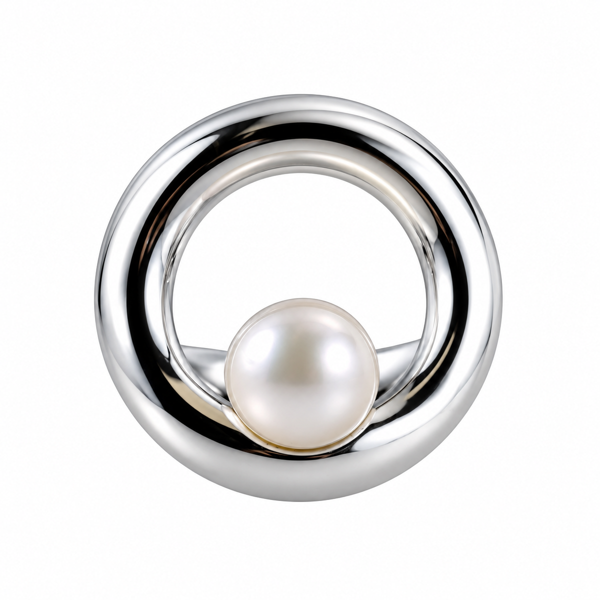 Idole De Christofle Pearl Sterling Silver Ring 6070153