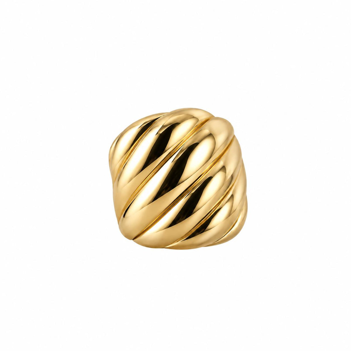 David Yurman 18k Gold Sculpted Cable Ring