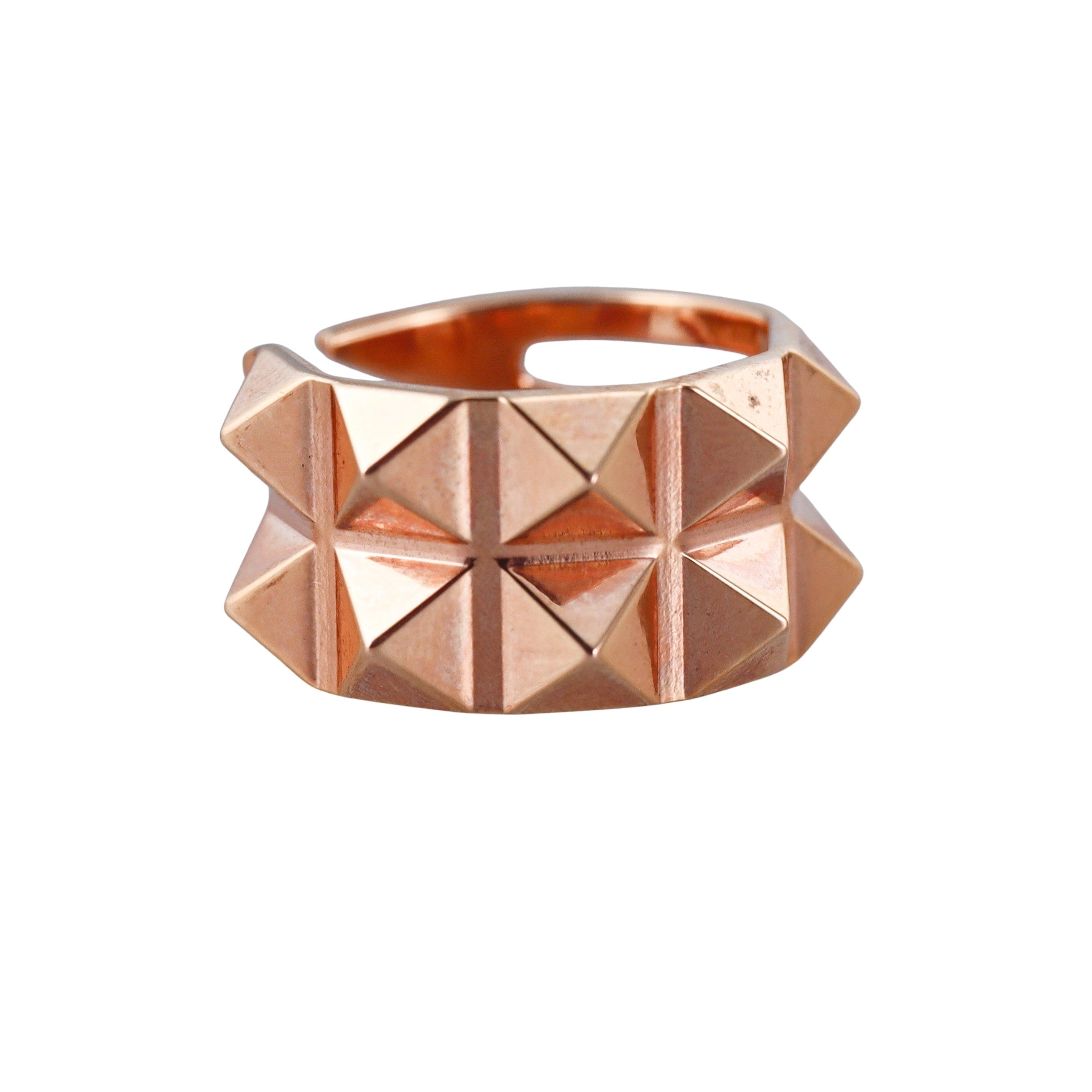 Rebecca Geometric Gold Tone Ring Band
