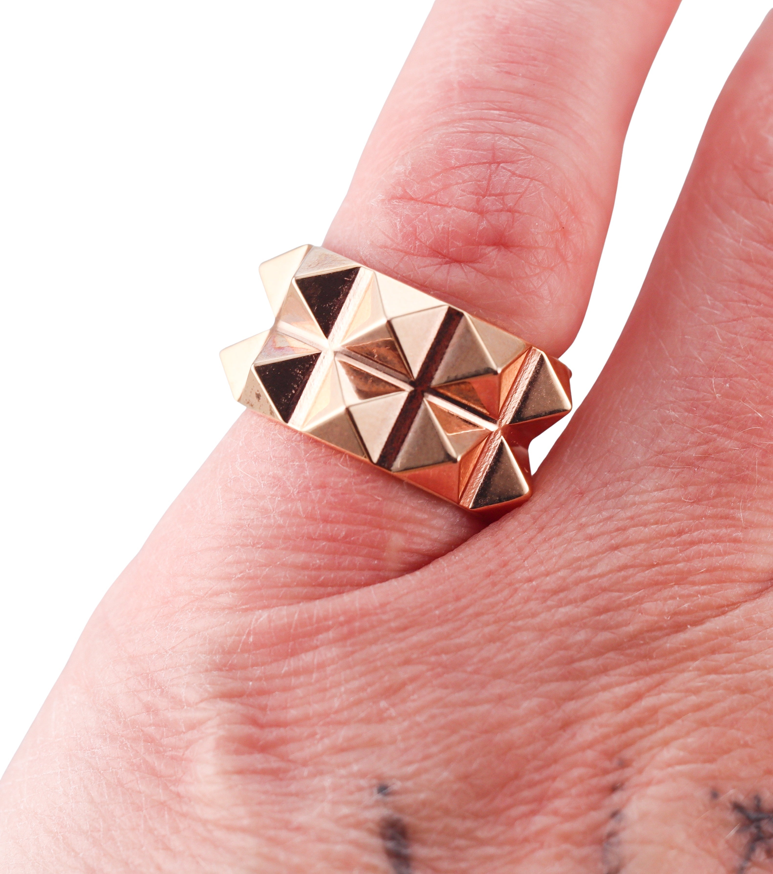 Rebecca Geometric Gold Tone Ring Band
