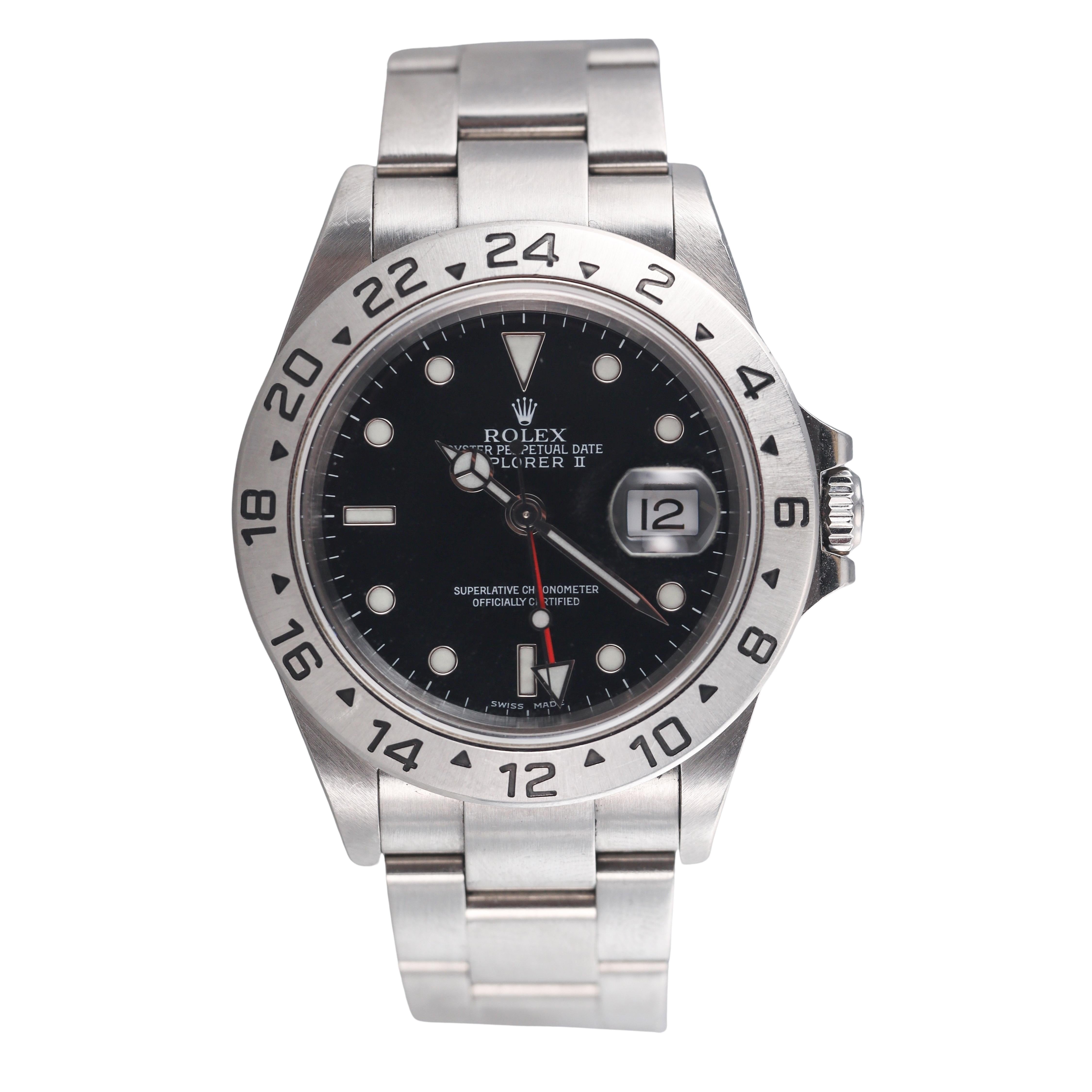 Rolex Explorer II Black Dial Automatic Watch 16750