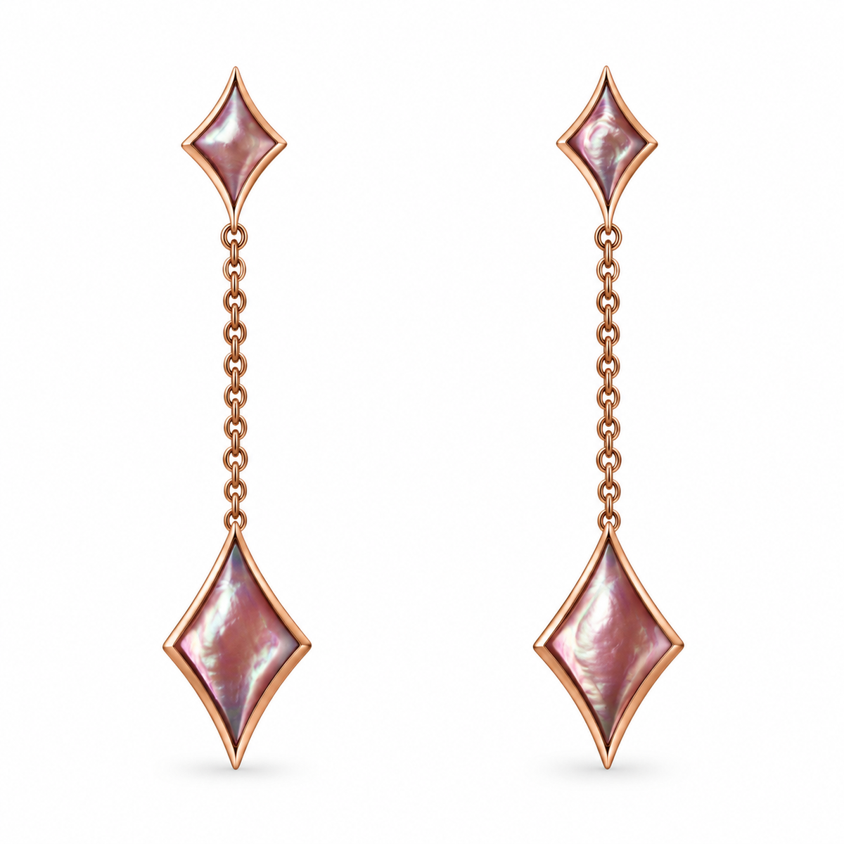 Kabana 14K Rose Gold Pink Mother of Pearl Drop Earrings