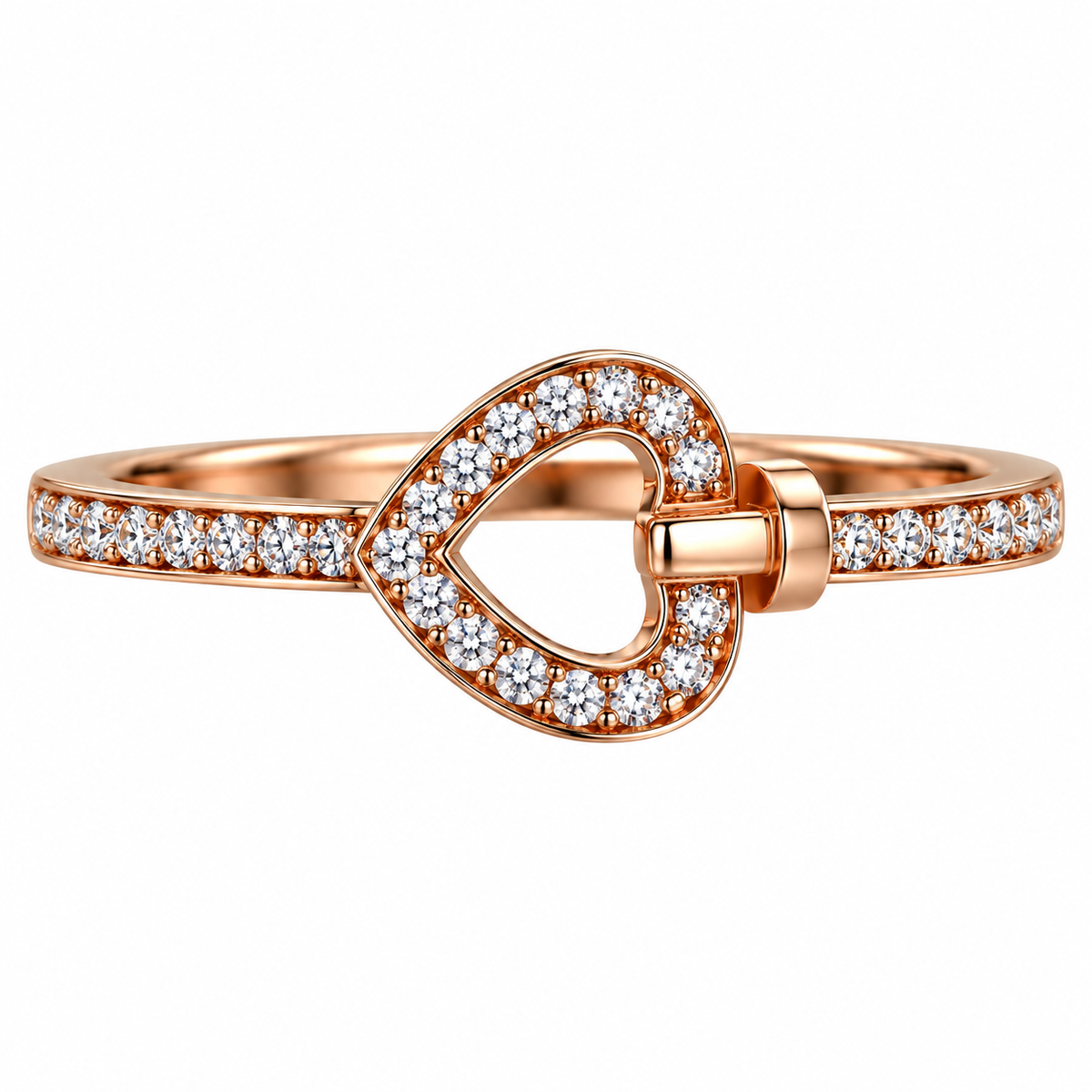 Fred Pretty Woman 18k Gold Diamond Mini Heart Ring