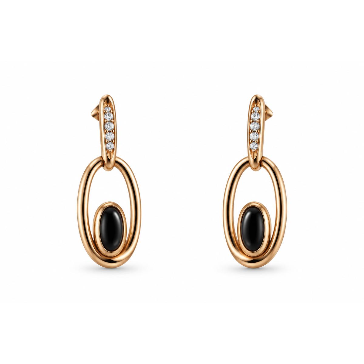 Kabana 14K Yellow Gold Black Onyx Diamond Drop Earrings