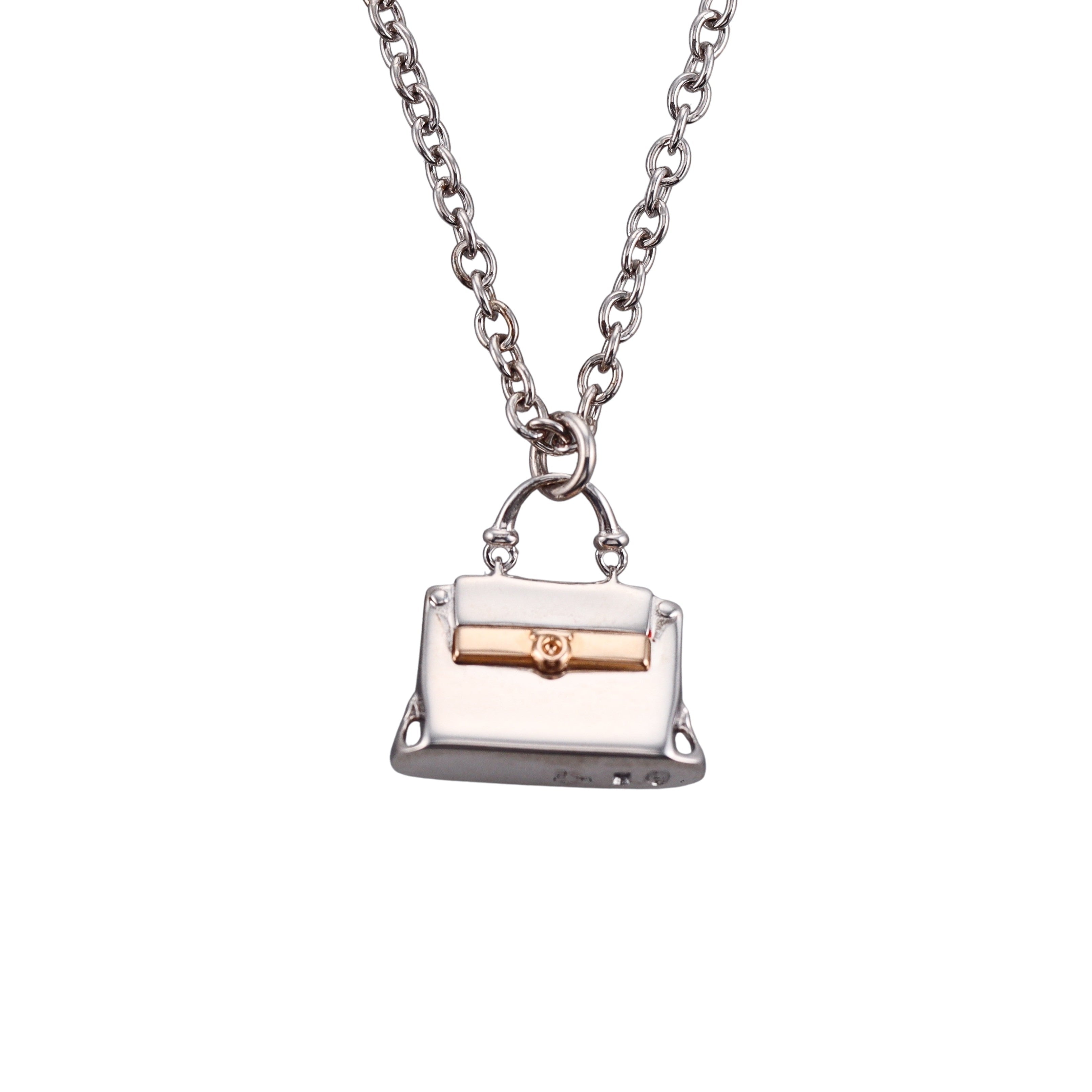Salvatore Ferragamo Sterling Silver Pendant Necklace 0705112