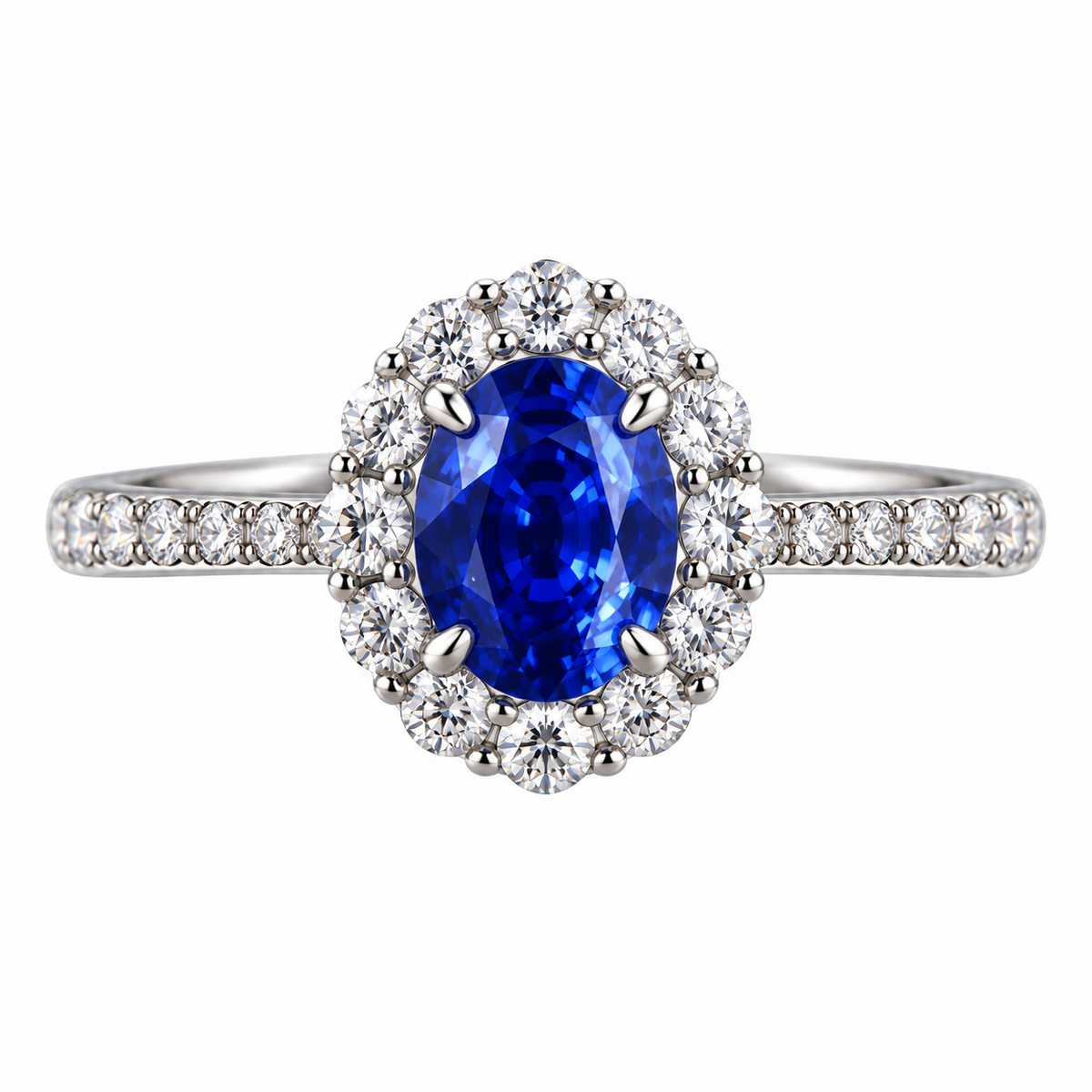 18k Gold Diamond Sapphire Ring