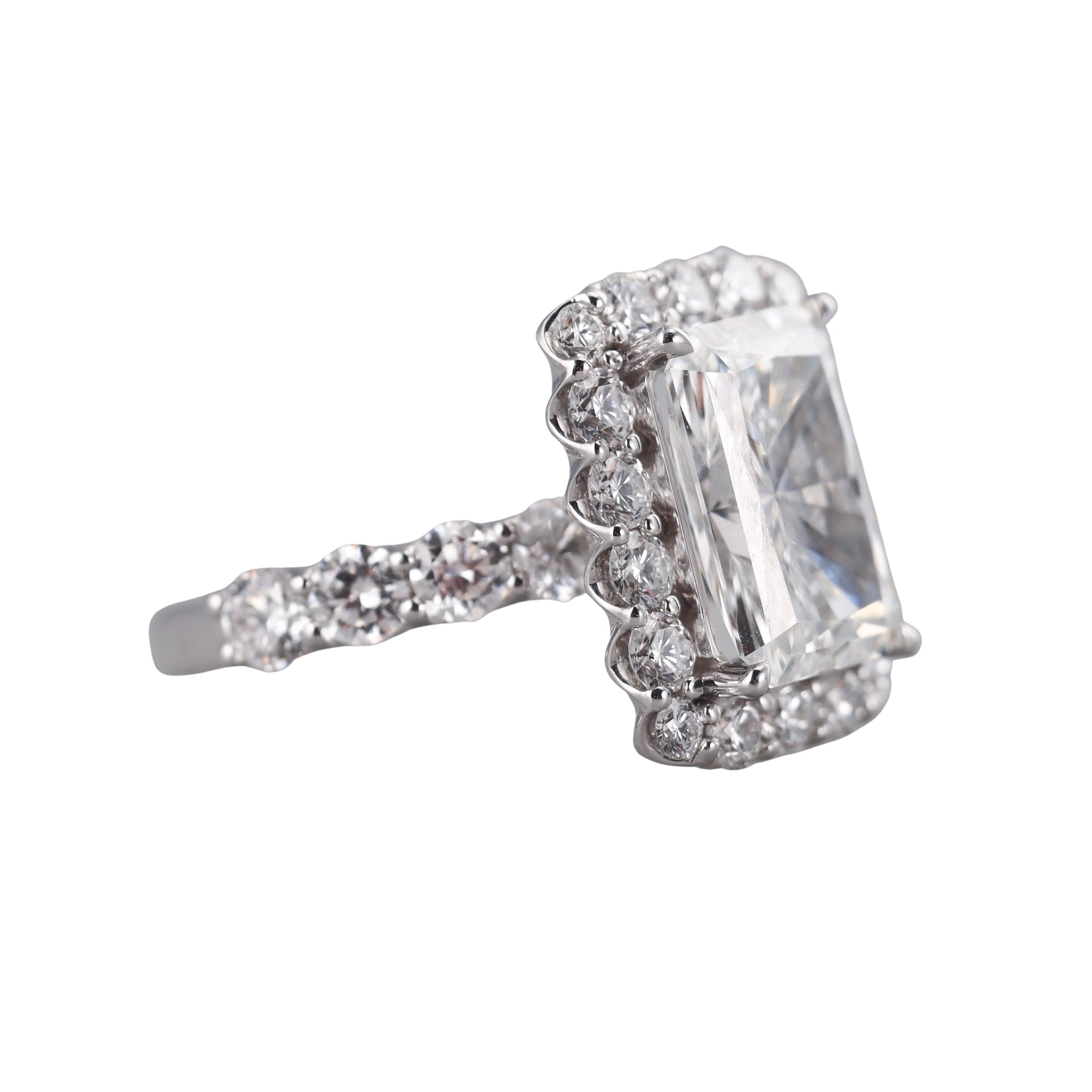 Solid 14k Gold LG IGI 7.74ctw Diamond Engagement Ring