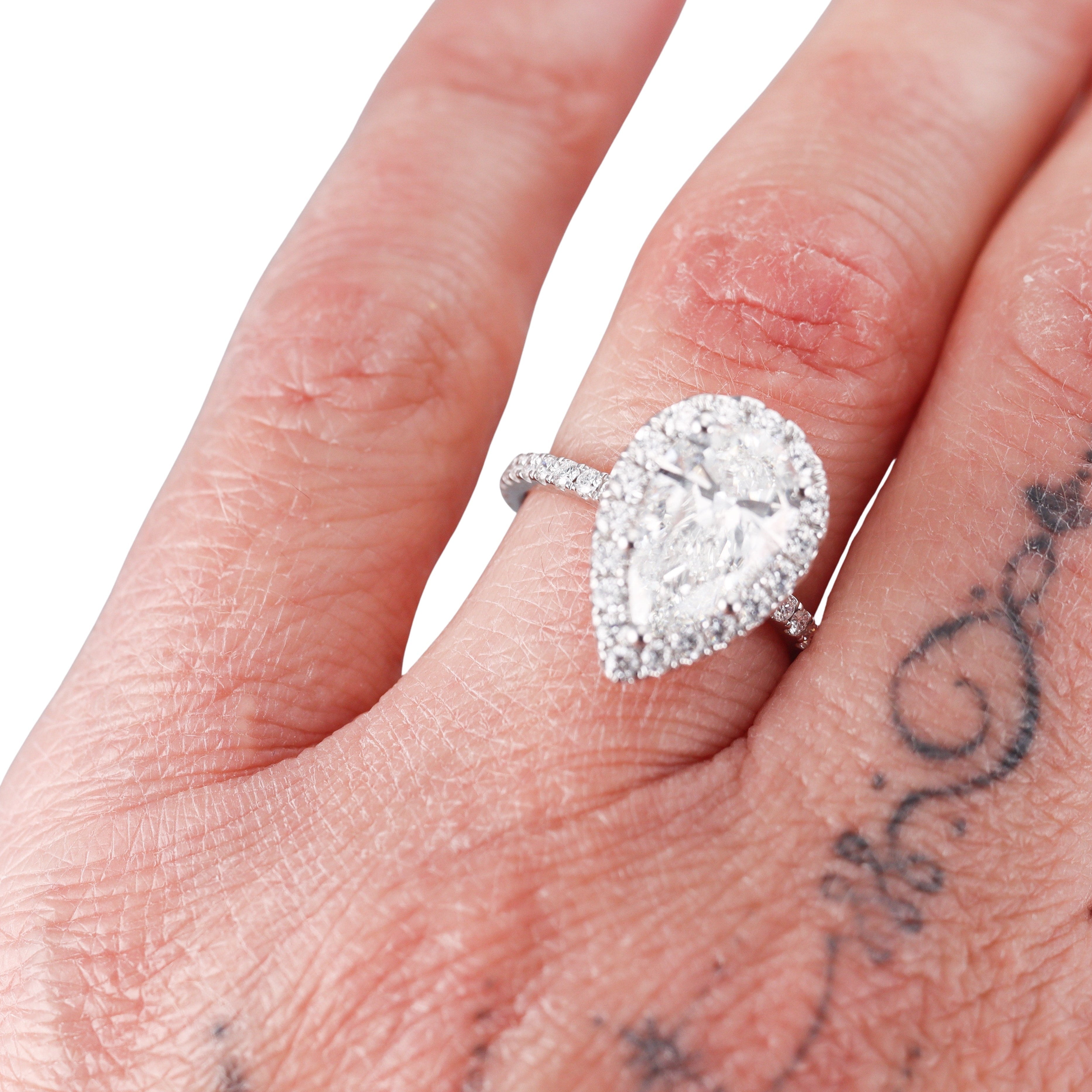 Solid 14k Gold Lab Grown 3.01 ct VVS2/E Carats IGI Diamond Engagement Ring
