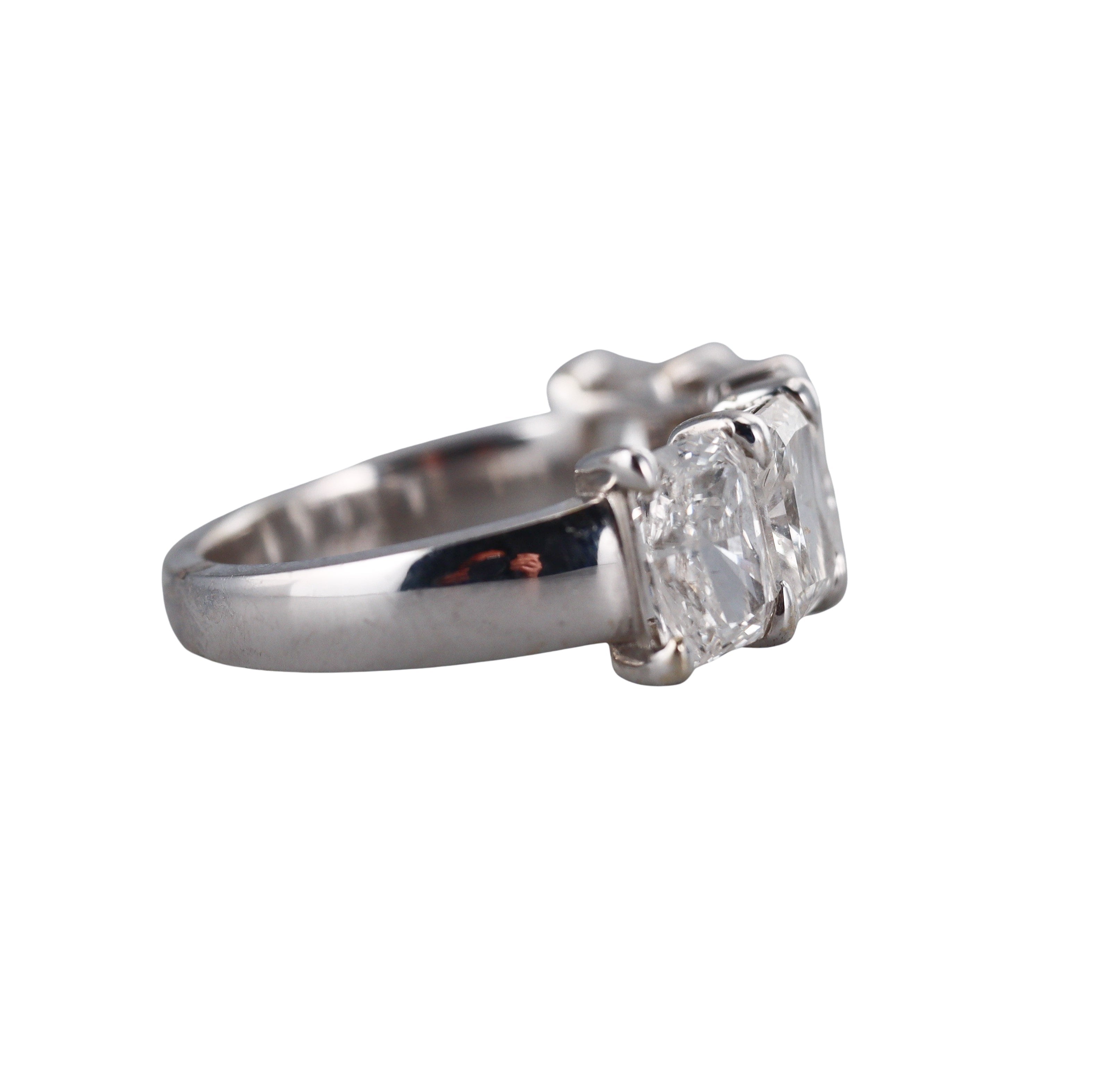 Solid 14k Gold Lab Grown 5.15ctw Radiant Cut Diamond Wedding Band Ring