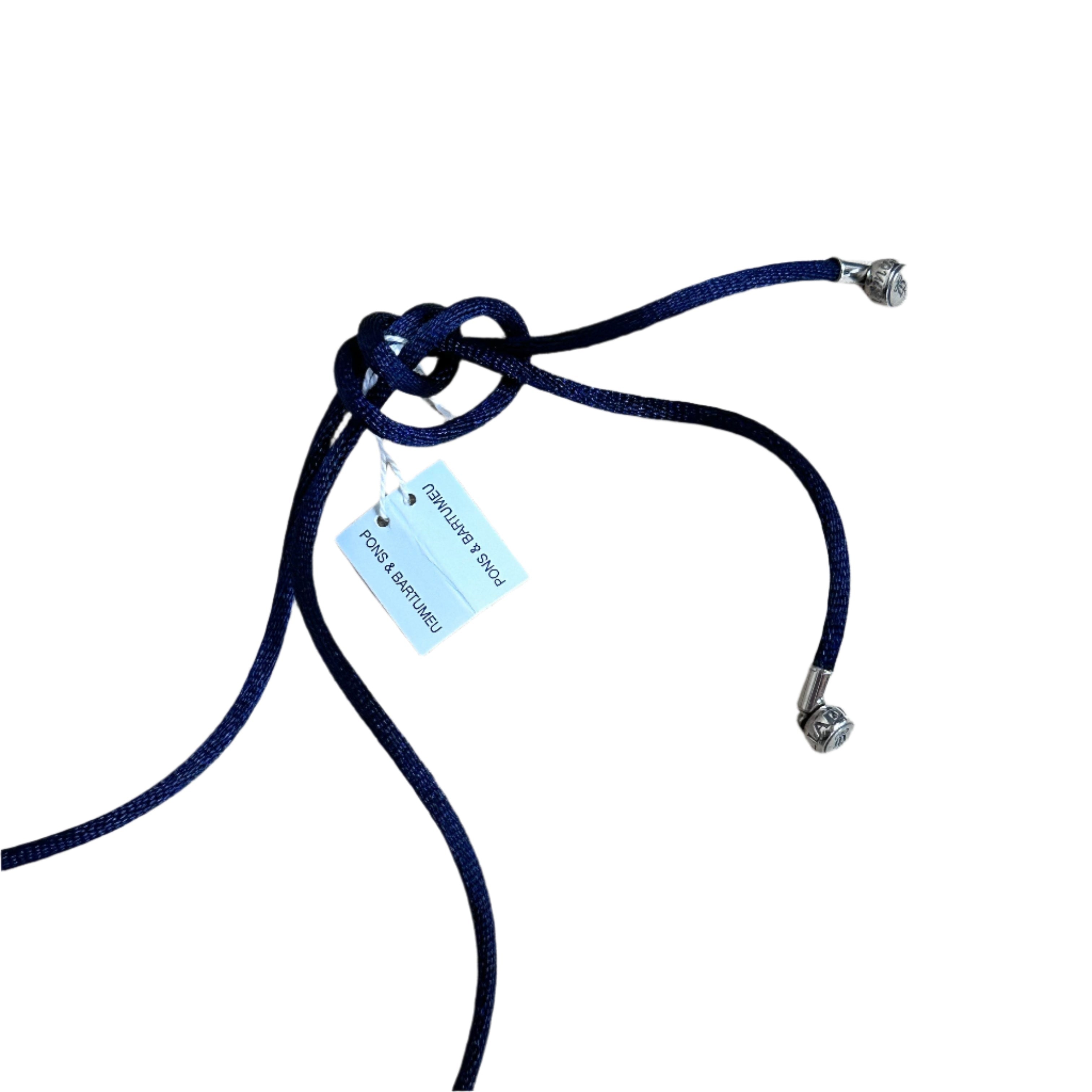 Talismania LLADRO Vanity Fair Silver & Blue Pendant on Silk Cord Necklace