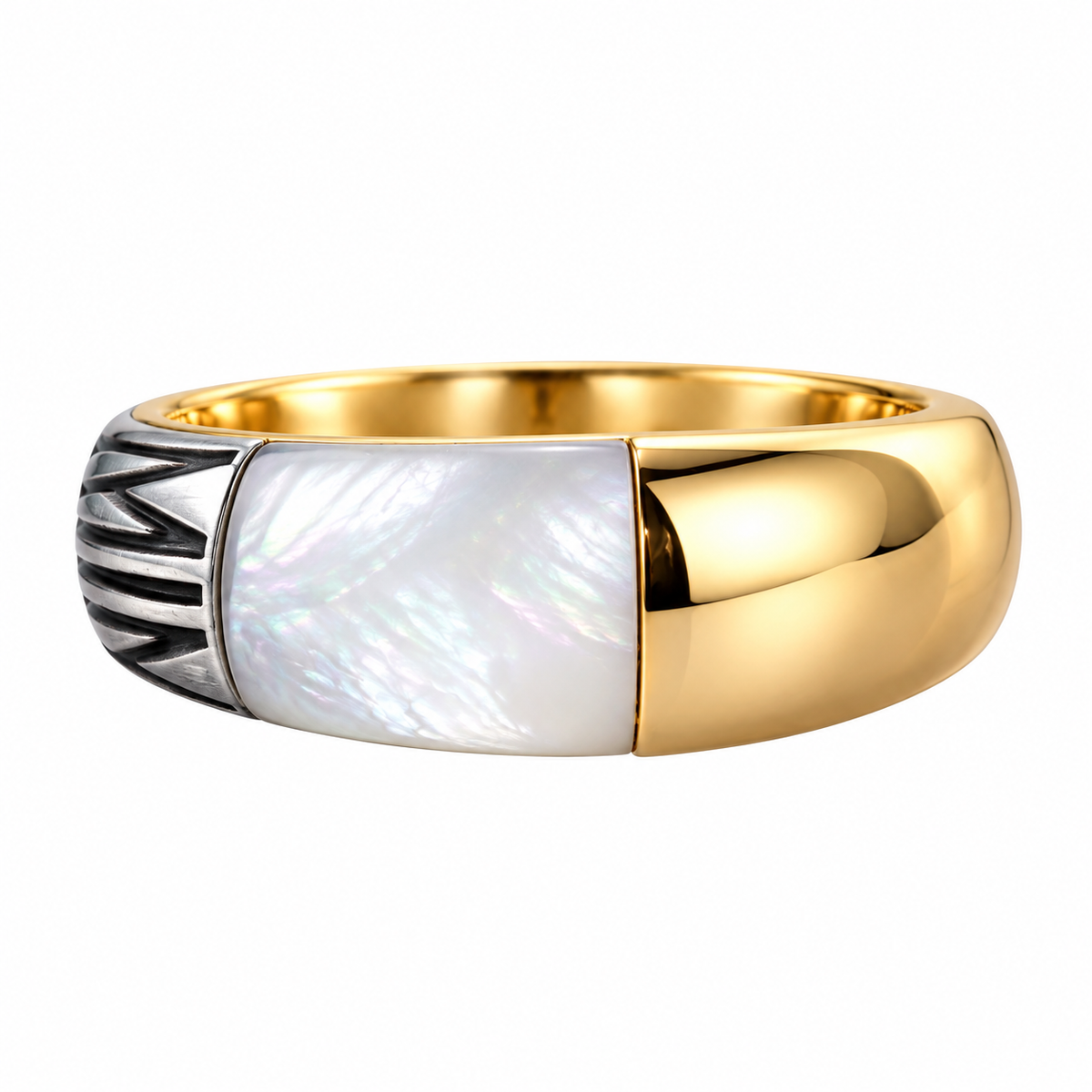 Mimi Milano Tam Tam MOP Enamel 18k Rose Gold Ring