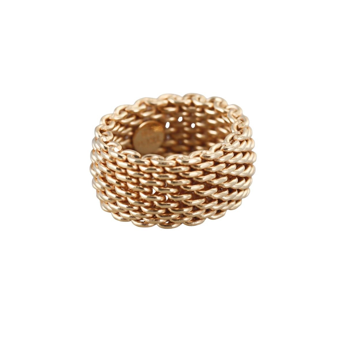 Tiffany & Co 18k Somerset Mesh Band Ring