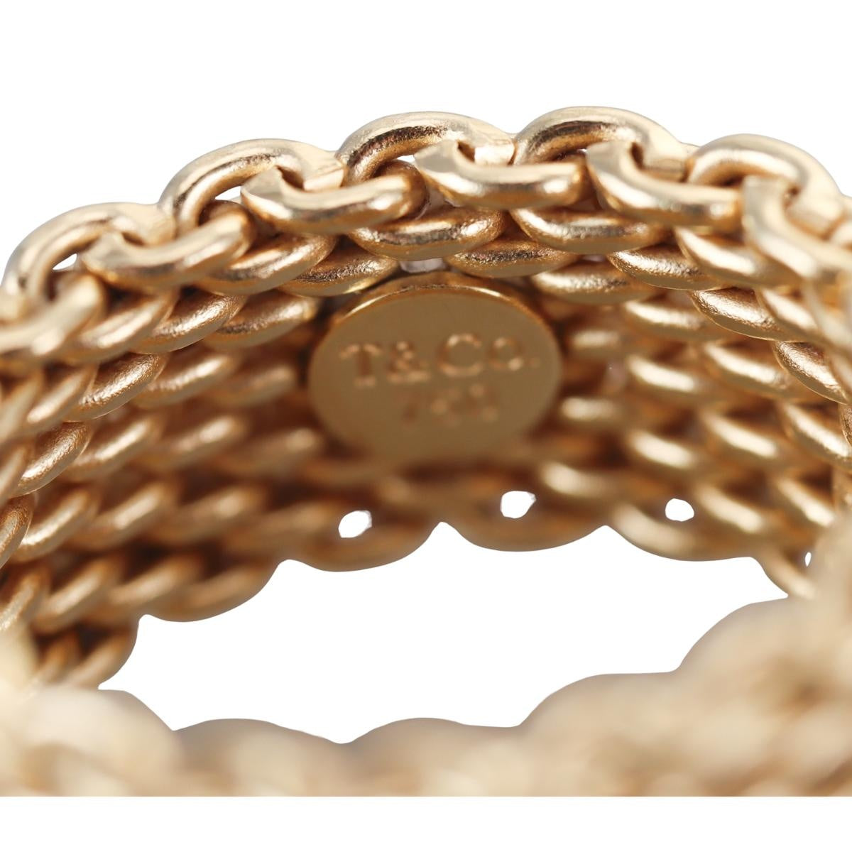 Tiffany & Co 18k Somerset Mesh Band Ring