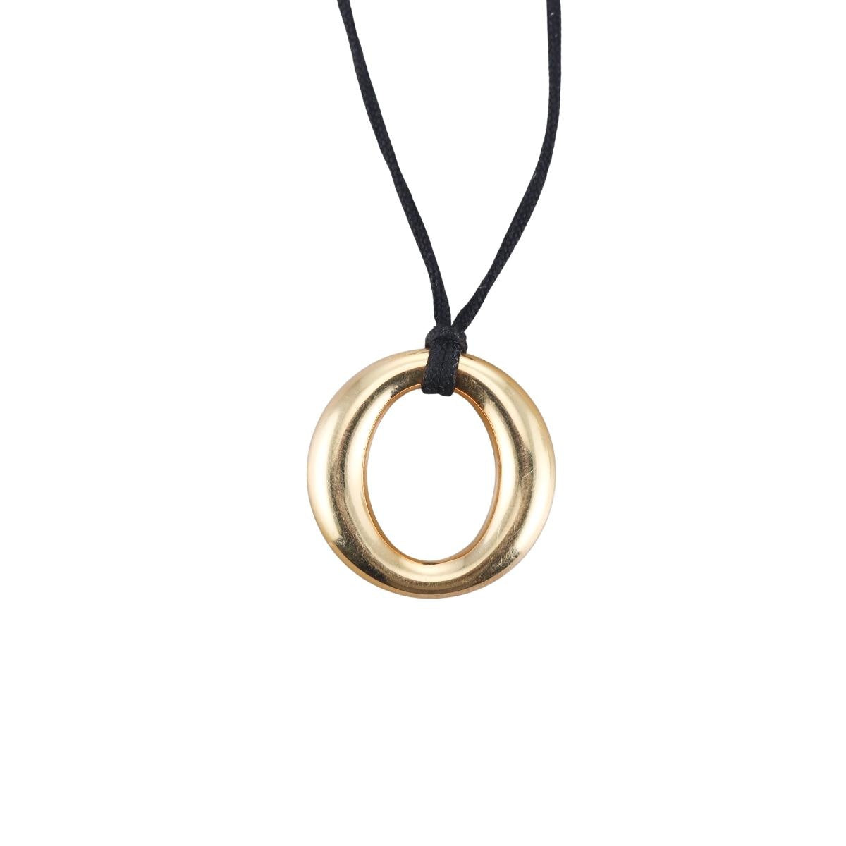 Tiffany & Co Elsa Peretti 18k Gold Sevillana Pendant Necklace