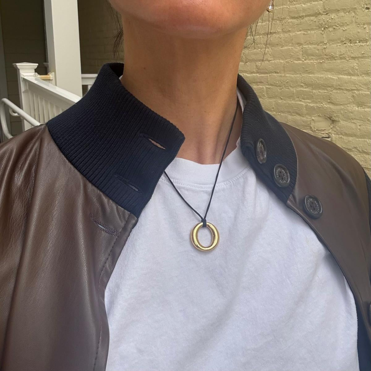 Tiffany & Co Elsa Peretti 18k Gold Sevillana Pendant Necklace