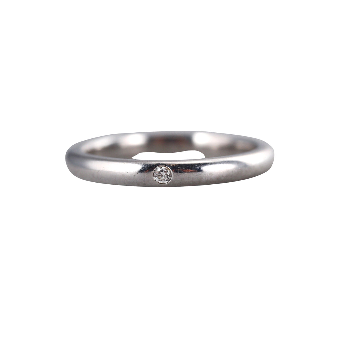 Tiffany & Co Elsa Peretti Platinum Diamond Wedding Band Ring