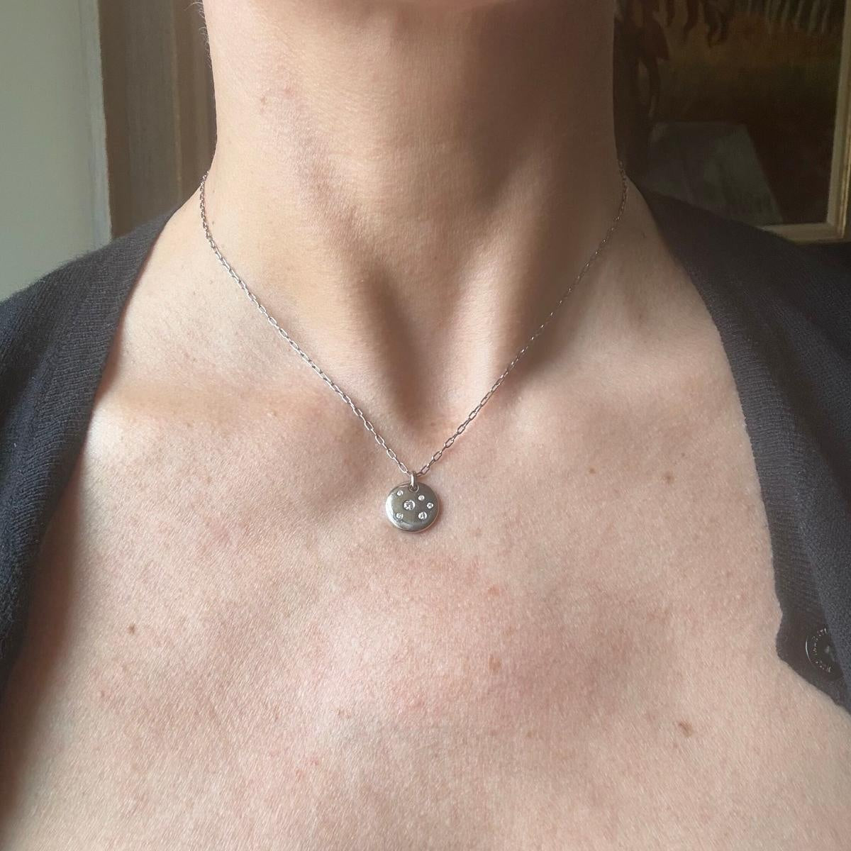 Tiffany & Co Etoile 18K Gold Diamond Pendant Necklace