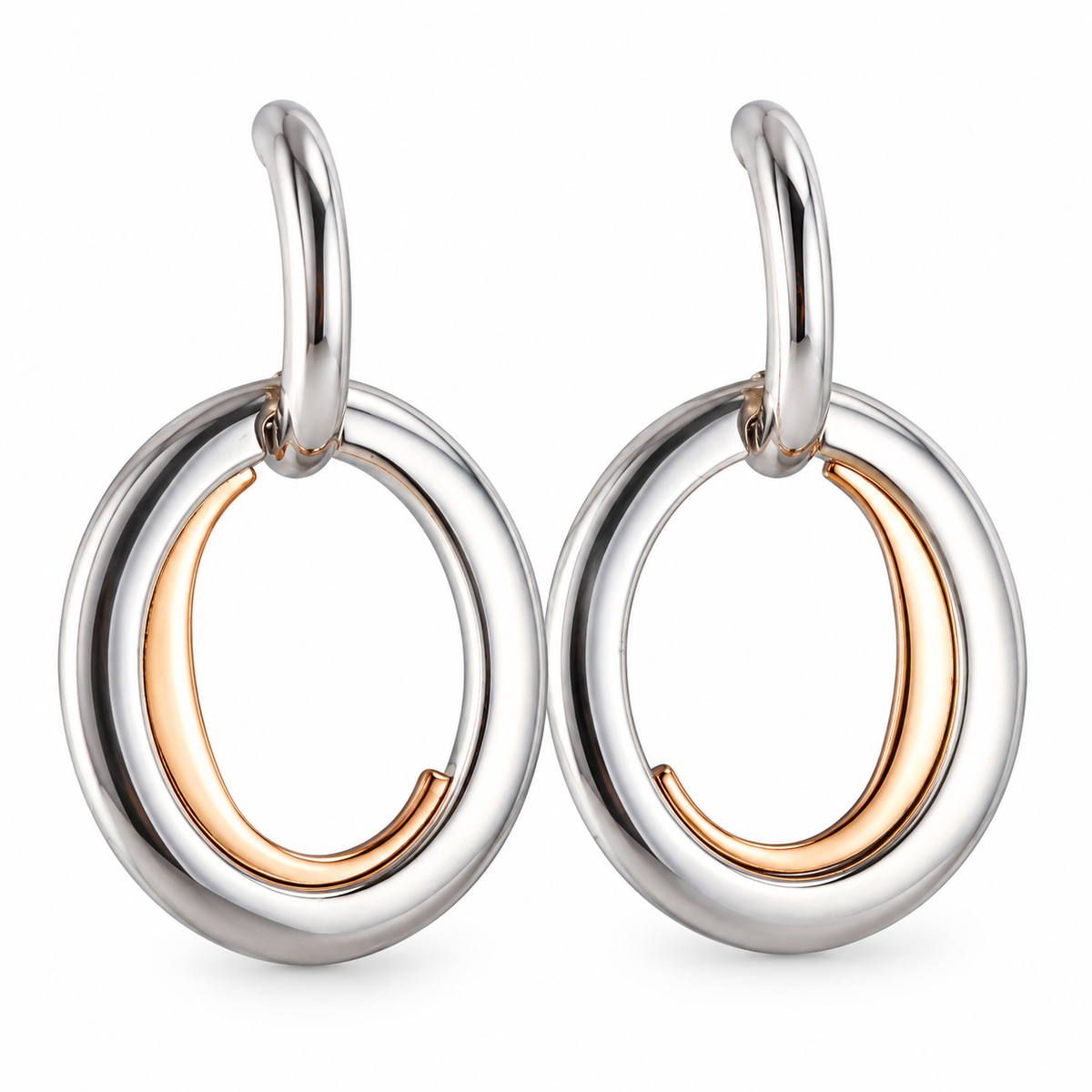 C De Christofle Sterling Silver Gold Earrings 6761300