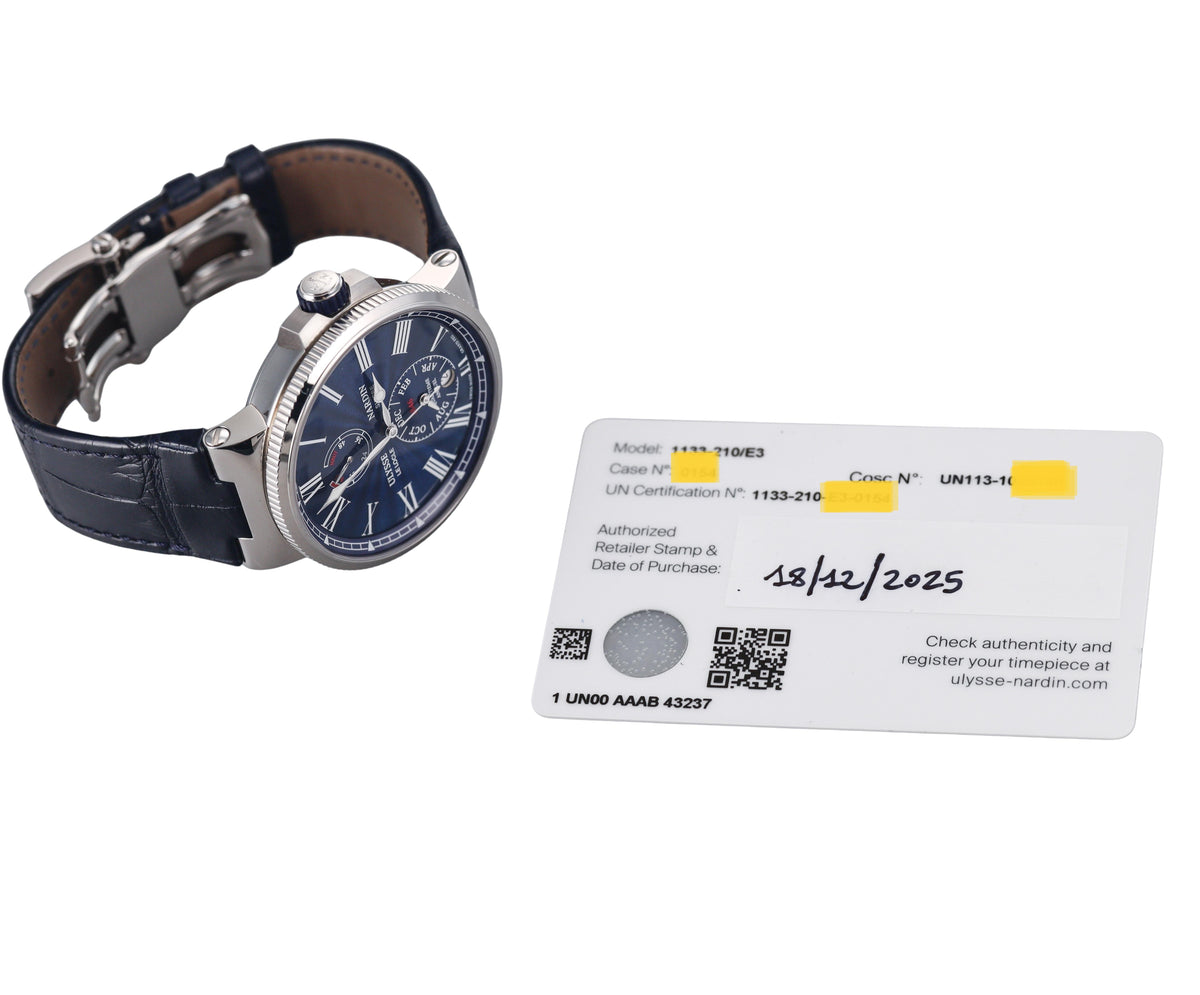 Ulysse Nardin Marine Chronometer Annual Calendar Watch 1133-210-E3-0154