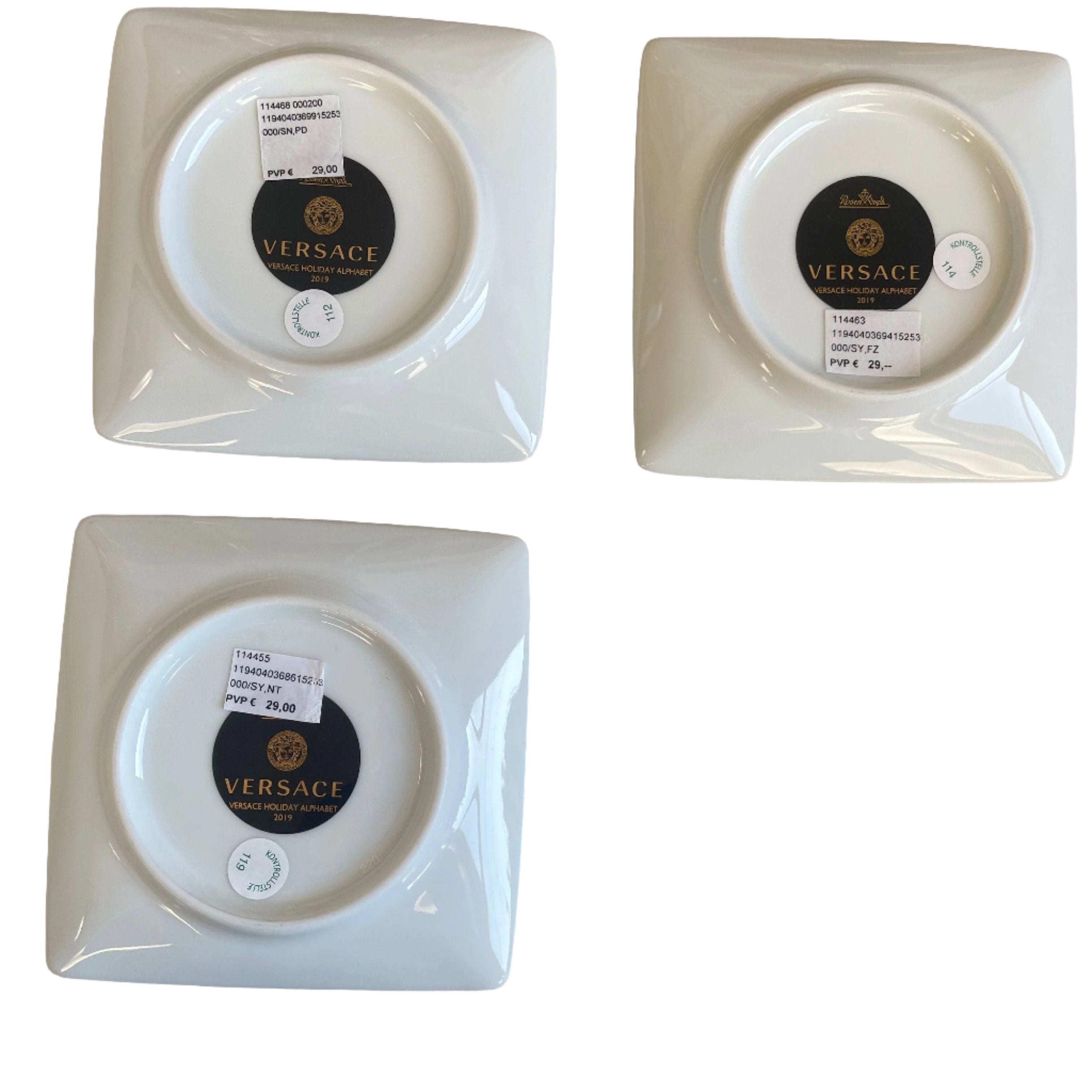 Versace by Rosenthal Holiday Alphabet Set of 7 Dishes 28632