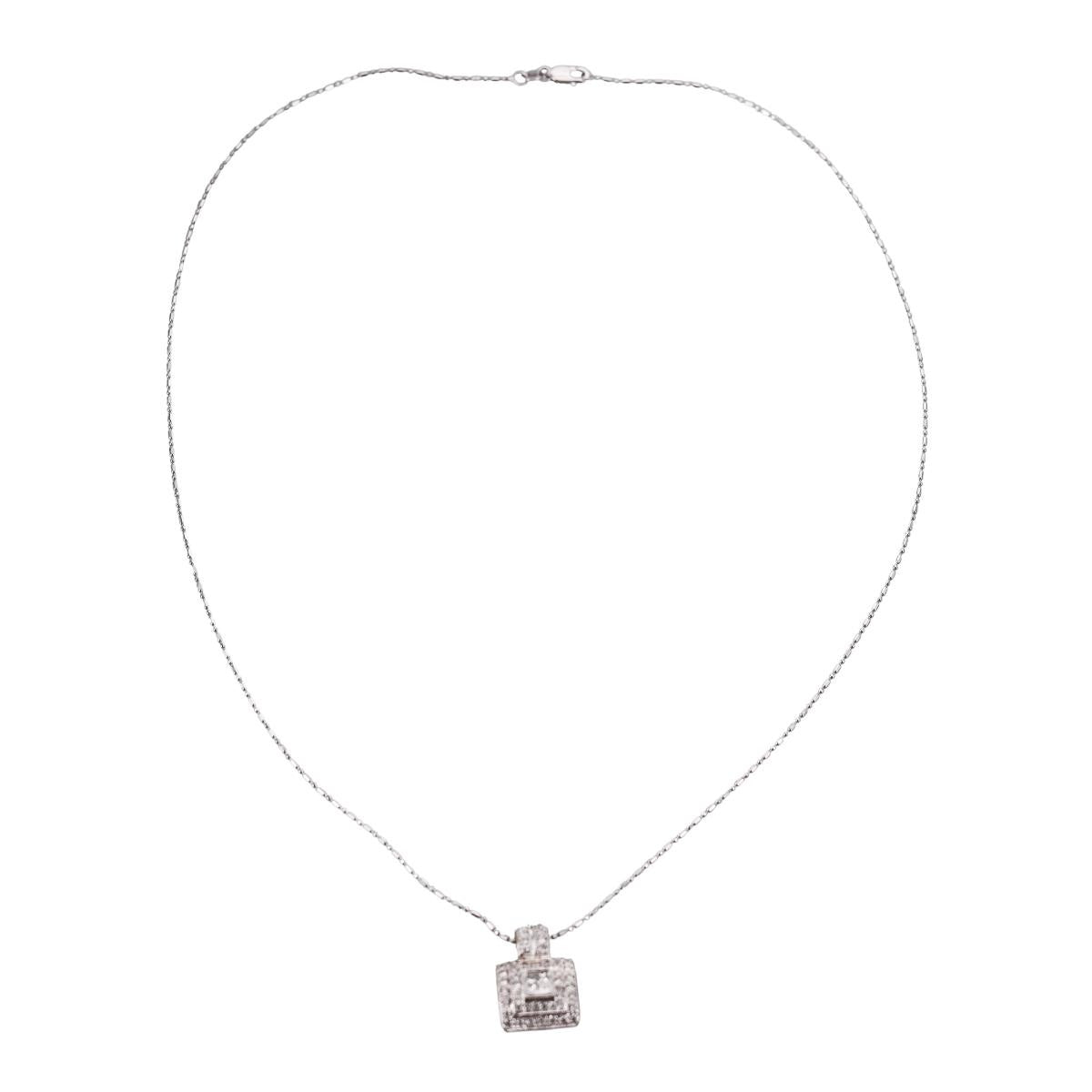 White Gold Diamond Pendant Necklace