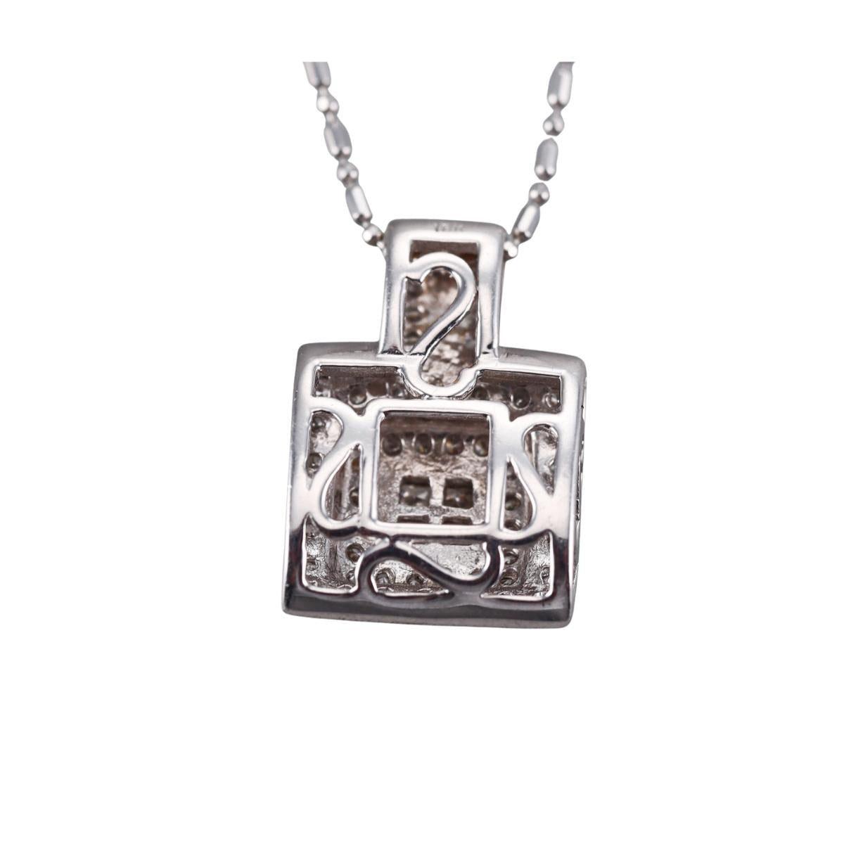 White Gold Diamond Pendant Necklace