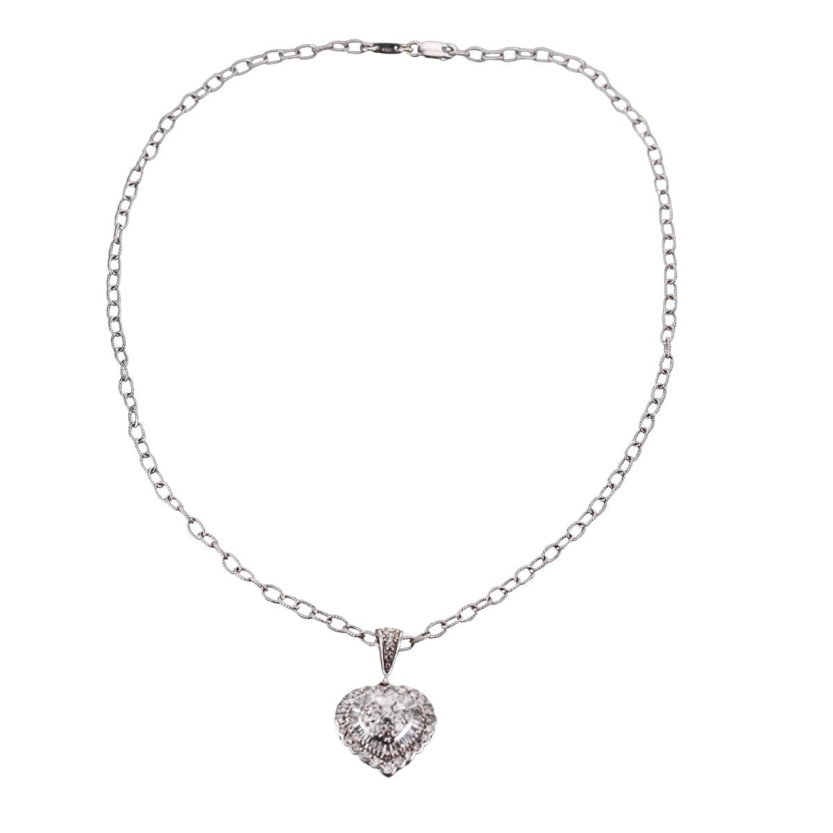 White Gold Platinum Diamond Pendant Necklace