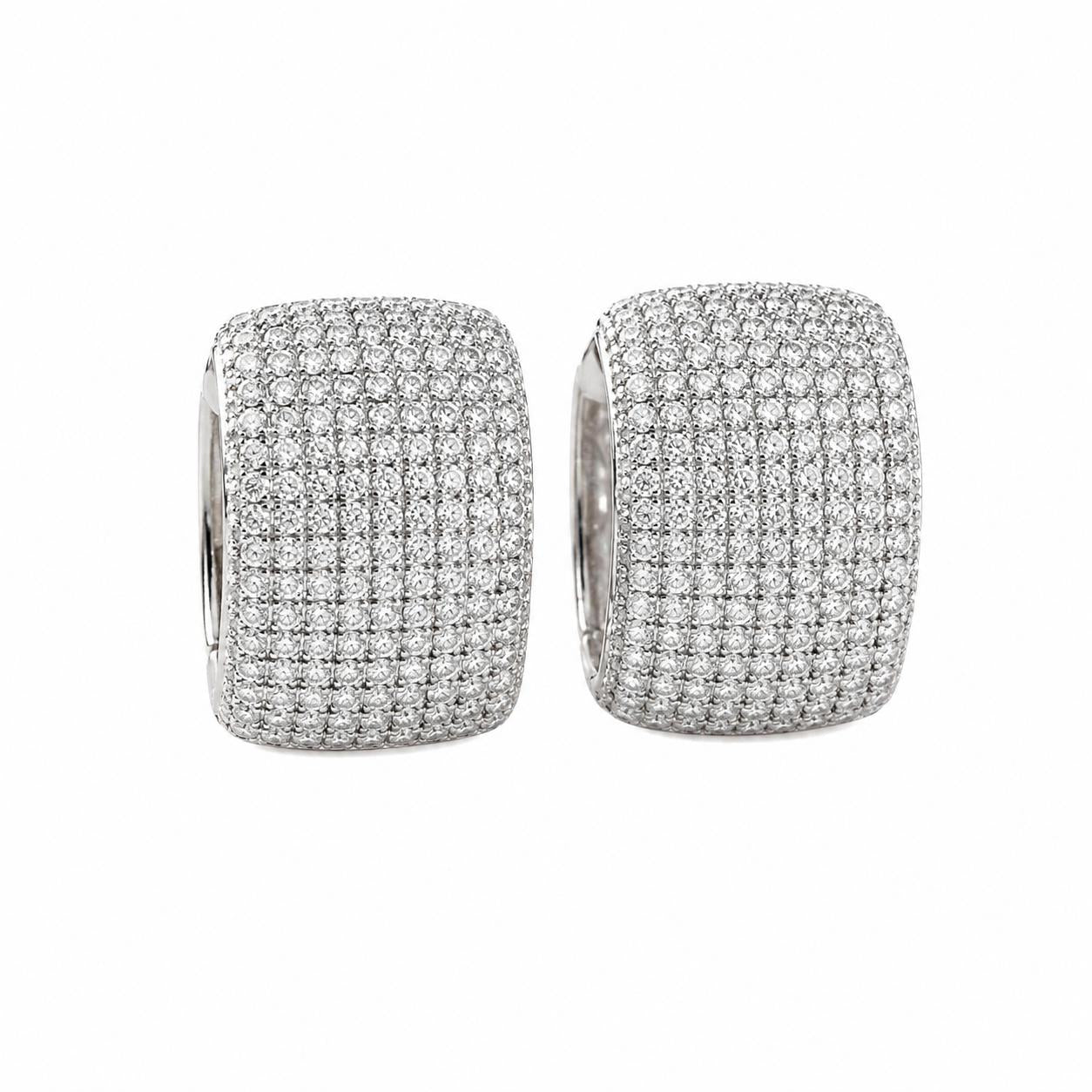 11ctw Diamond 18k Gold Hoop Earrings