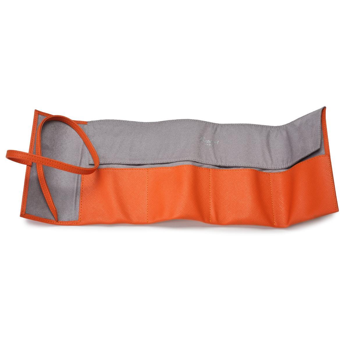 Rapport London Via Leather Four-Watch Wrap in Orange