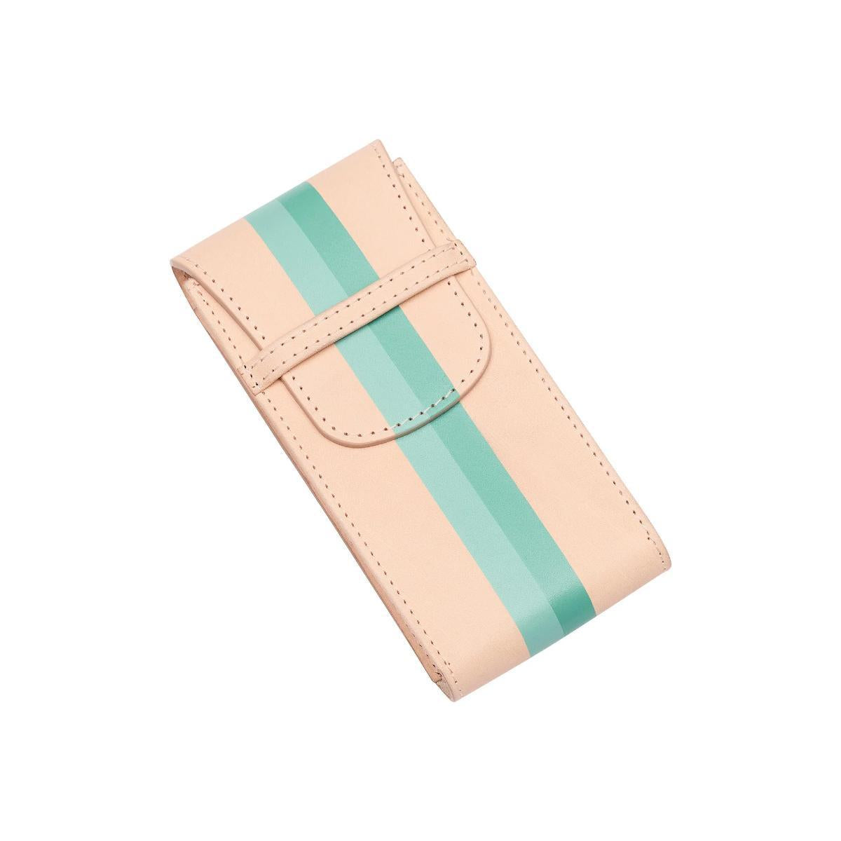 Rapport London X La Californienne Vegan Leather Single Watch Pouch In Turquoise