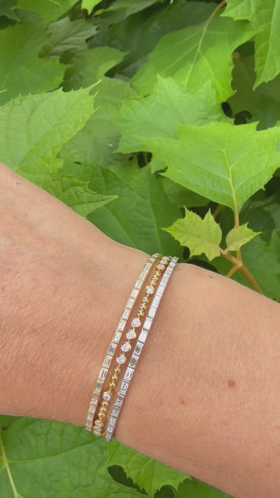 Marli 18k Yellow Gold Diamond Cuff Bracelet