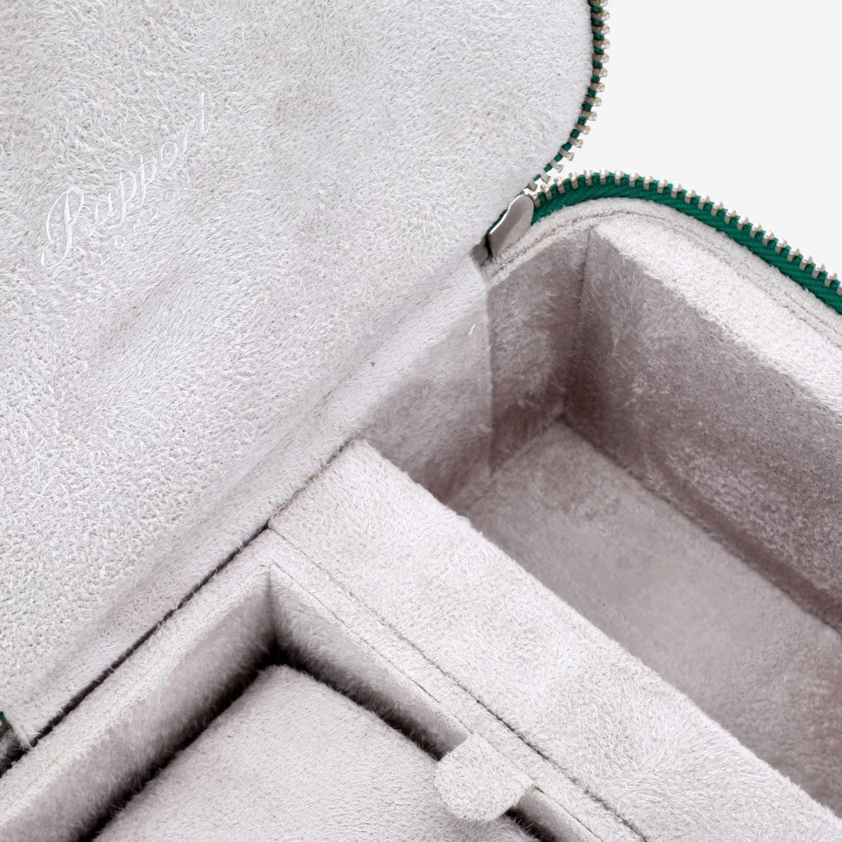 Rapport London Via Leather Watch & Accessory Zip Case in Green