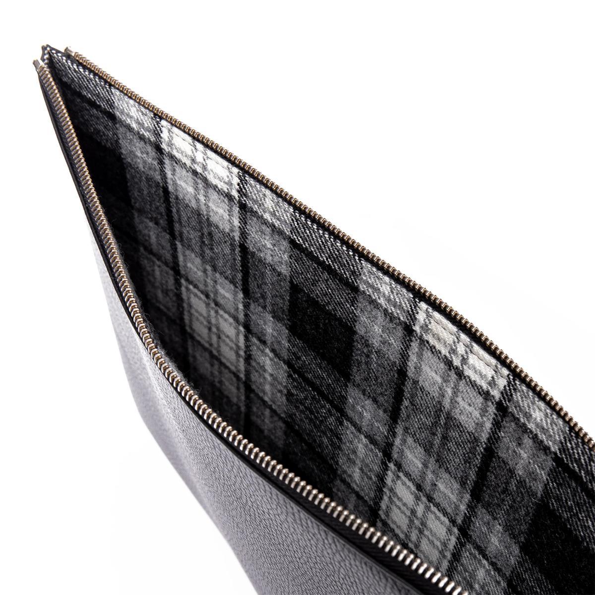 Rapport London X Johnsons of Elgin Leather Portfolio Case in Black