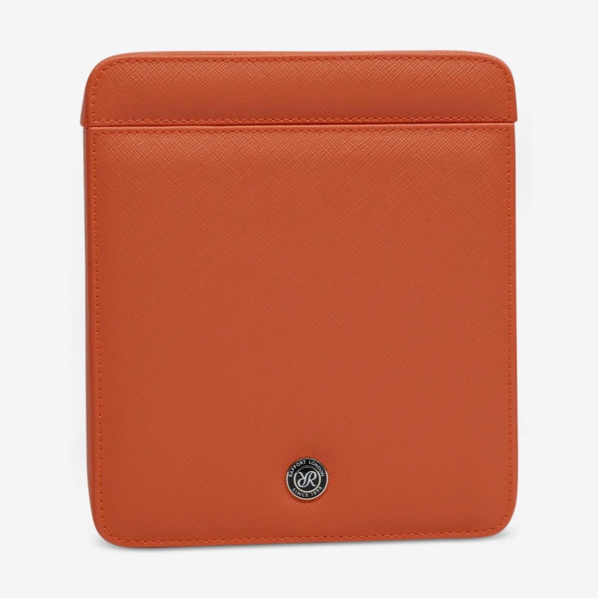 Rapport London Via Leather Two-Watch Slipcase in Orange